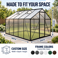 Maison d'ombrage en plastique pour pépinière de jardin avec design carré pour balcon extérieur pour arbres légumes et plantes