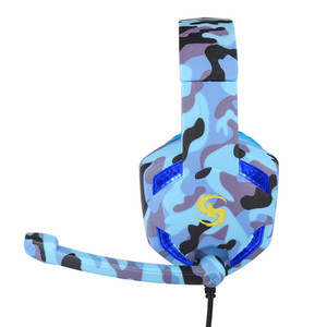 หูฟังสำหรับเล่นเกม,อุปกรณ์เสริม Ps4มีสายสำหรับเล่นเกมลายพราง - Product Image 3