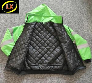 Alta visibilidad chaqueta de seguridad reflectante chaqueta <span class=keywords><strong>en</strong></span> color verde - Product Image 4