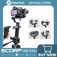 Stabilisateur FeiyuTech SCORP Mini 3 Pro avec suivi IA 4.0, poignée amovible, pour smartphones et appareils photo sans miroir