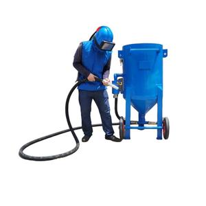 Portable Manual <b>Sandblasting</b> Pot High Cleaning for Outdoor Metal Rust Removal Burnishing Surface Treatment - Product Image 1