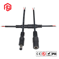 Connecteur DC en cuivre 5521 à connexion rapide 5,5x2,1 mm mâle sans soudure à clipser type IP65 pour l'aérospatiale, la vidéosurveillance et les LED