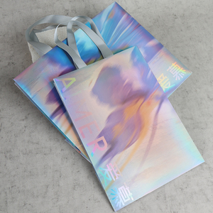 luxury holographic gift paper bag custom made with your own logo - Product Image 2