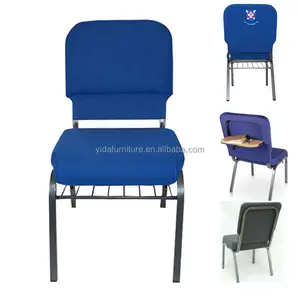 Factory Wholesale Cheap Stacking Metal Church Chair Interlocking Theater Auditorium Furniture Padded Church Chairs