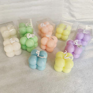 Vela Aromática Creativa en Forma de Bola de Cera de Soja, Vela Perfumada de Lujo <span class=keywords><strong>Rubik</strong></span>, Recuerdos de Boda, Frasco de Vela - Product Image 4