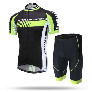 Custom Sublimation Print Breathable <b>Short</b> Sleeve <b>Cycling</b> Jersey with Full Zipper Black <b>Padded</b> Bib <b>Shorts</b> Wide Straps Plus Size - Product Image 5