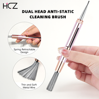 Nouvelle brosse de nettoyage antistatique rétractable à double tête pour clavier, ordinateur, intérieur de voiture, ensemble de brosses pour ordinateur