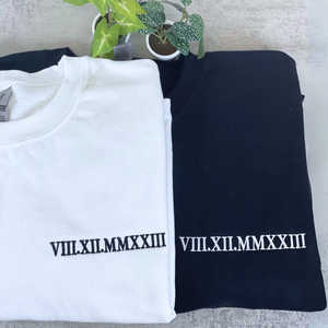 Regalos de Aniversario 3D de Invierno Personalizados para Parejas Sudadera Formal Bordada Personalizada/Sudadera Con Capucha Boda a Juego 1-50 Años Él - Product Image 2