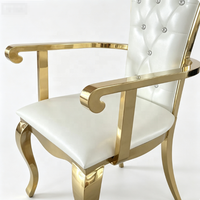 Chaise de trône dorée de luxe pour mariage, siège royal grandiose pour la réception des mariés