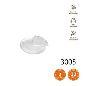 Disposable Paper Plates 23 Cm 2 Pcs Eco Friendly Recyclable For Parties - Product Image 3