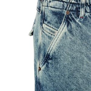 กางเกงคาร์โก้หลายกระเป๋า ทรงหลวม เอวสูง กางเกงยีนส์ทรงแบ็กกี้ ผู้หญิง กางเกงยีนส์ขาตรง กางเกงคาร์โก้ผู้หญิง กางเกงยีนส์เดนิม - Product Image 5