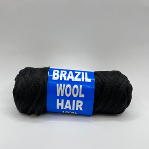 Battre la vente 100% fil mélangé acrylique cheveux humains 30g 40g 50g 60g 70g cheveux de laine du Brésil - Product Image 2