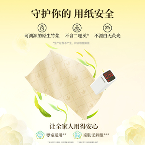 Papel Higiénico Desechable de 4 Capas, 100% Pulpa de Bambú Virgen, Ecológico, Resistente, Suave, Antibacterial y Desechable por el Inodoro - Product Image 2