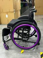 Fauteuil roulant sport à cadre rigide 5802 en alliage d'aluminium, non pliable, manuel, actif, avec grandes roues à dégagement rapide, certifié CE