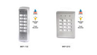 Clavier mécanique de contrôle d'accès autonome en métal mince MiTEC IP65 avec moniteur de porte et sortie de signal d'alarme
