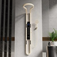 Panneau de douche mural en acier inoxydable avec jet de pluie doux, robinets thermostatiques, pour hôtels, villas, appartements, utilisation en salle de bain