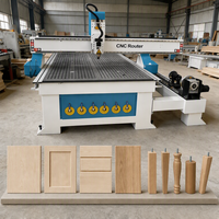 Routeur CNC 4 axes avec axe rotatif pour la sculpture sur bois non métallique, MDF, acrylique, PVC, panneaux en mousse, enseignes et gravure de portes d'armoires