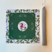 Tapis de Mahjong pour jeux de table, base en caoutchouc antidérapante, durable, pliable, accessoire de voyage pour soirée de jeu, tuiles de Mahjong