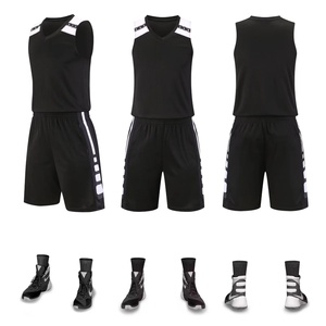 Ensemble de maillots de basket-ball personnalisés de qualité supérieure pour adultes unisexes, respirants, absorbant la transpiration, taille plus, imprimés, séchage rapide - Product Image 2