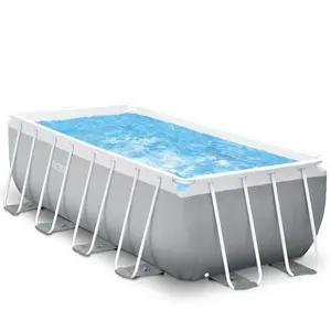 Intex 26792 16FT X 8FT X 42IN prisma telaio in acciaio piscina rettangolare in PVC piscina fuori terra