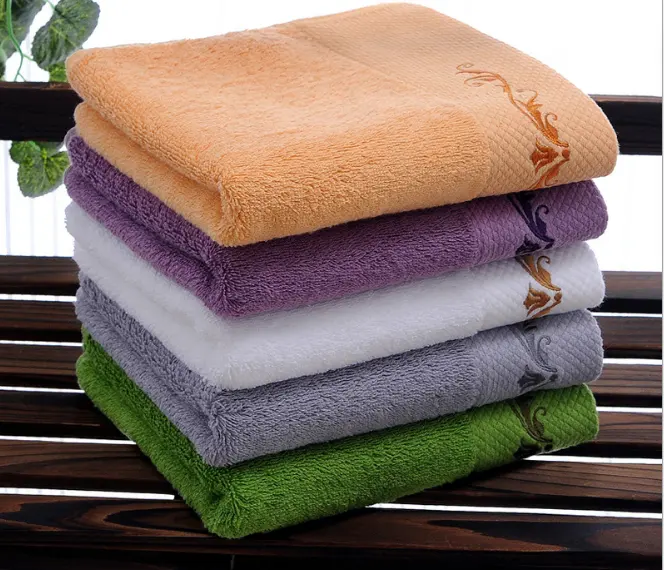 Factory Quick Delivery Hotel Luxury 100% Cotton Spa Embroidery Logo Face Hand Bath Towel Sets