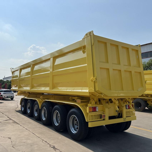 ZHONGSHENGTIANQI personnalisé 6 essieux 50 mètre cube U forme fin arrière benne semi-remorque Suspension mécanique Shandong origine 40kg - Product Image 1