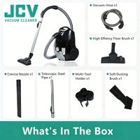 Solusi Pembersih Lantai Profesional JCV JCV-8066 1200W Kapasitas 5L Vacuum Cleaner Canister Berkantong HEPA