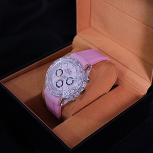 Orologio al Quarzo da <span class=keywords><strong>Uomo</strong></span> di Alta Qualità, Design Elegante, Rosa, 41mm, Vetro Zaffiro, Movimento Giapponese VK63, Impermeabile - Product Image 6