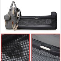 Nouveau sac à langer multi-compartiments avec moustiquaire intégrée, respirant, séparation sec/humide, sac à couches pour maman avec port USB, idéal pour l'extérieur