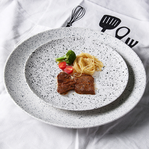 Plato de ensalada profunda de <span class=keywords><strong>porcelana</strong></span> de cerámica ecológica de fábrica de Chaozhou 8/10/12 \ "forma ovalada con patrón de planta Venta de China - Product Image 1
