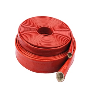 Manchon de protection tubulaire en fibre de verre ignifuge et résistant aux hautes températures, personnalisé en usine - Product Image 1