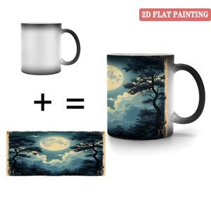 Mug magique personnalisé pour bébé, noir givré, 11 oz, en céramique, sensible à la chaleur, tasse vierge - Product Image 4