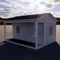 Maison préfabriquée modulaire en acier, conteneur, bureau mobile, cabane, mini-maison préfabriquée avec véranda avant