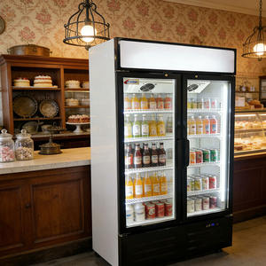 Refrigerador para Frutas y Verduras con Puerta Corredera y Cortina de Aire para Exhibición en Tiendas Comunitarias con Bajo Nivel de Ruido - Product Image 2