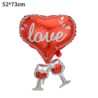 Ballon en feuille en forme d'ours « I LOVE U » pour la rentrée scolaire, les mariages et les décorations de fête de la Saint-Valentin