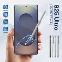 Téléphone Android 14 Ultra S25 de 7,3 pouces de haute qualité, prix usine, 16 Go + 1 To, 5G CDMA LTE débloqué, Deca-Core, caméra arrière 108 MP, AMOLED français