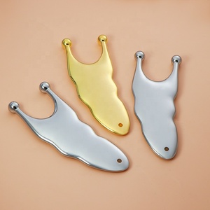 Strumento di massaggio del corpo di grandi dimensioni per la cura della pelle del viso in lega di zinco metallo Gua Sha raschietto - Product Image 6
