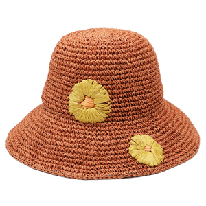 Raffia Xô Mũ Rơm Phụ Nữ Giản Dị Có Thể Gập Lại Bãi Biển Che Nắng Rơm Xô <span class=keywords><strong>Hat</strong></span> Kỳ Nghỉ Giấy Rơm Dệt Kim Xô <span class=keywords><strong>Hat</strong></span> Cho Cô Gái - Product Image 1