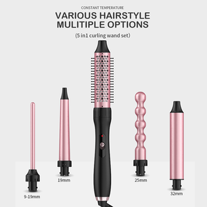 SMET Nuevo diseño <span class=keywords><strong>Rizador</strong></span> <span class=keywords><strong>de</strong></span> cabello desmontable y <span class=keywords><strong>rizador</strong></span> <span class=keywords><strong>de</strong></span> estilo 5 en 1 Varita rizadora con un paso <span class=keywords><strong>Moldeador</strong></span> multifuncional para mujeres - Product Image 2