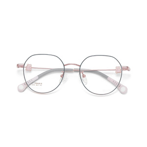 แว่นตากรอบไทเทเนียมทรงกลมการ์ตูนสำหรับเด็กพร้อมแผ่นรองจมูกแบบถุงลมนิรภัยขนาดกลางเลนส์เรซิ่นต้นกำเนิดแดนหยาง - Product Image 2