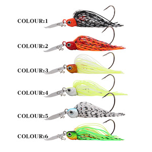 Señuelo de pesca artificial de 10.8cm y 19g para todas las capas de agua, modelo transfronterizo, con borlas y cejas, spinner compuesto de metal de 20g para pesca de fondo. - Product Image 1