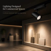 Éclairage de bureau à domicile 30W 40W 45W 360° °   Éclairage sur rail moderne et mobile, projecteur sur rail en aluminium LED COB à CRI 90 élevé