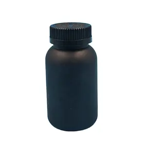 20cc 200g 200ml Matte black hdpe PE plastic medicine vitamin bottles pill tablet capsule bottle with child proof cap