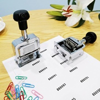 Machine à encrer automatique à 6 chiffres, numéro de série et timbre-date, page manuelle, numérotation automatique pour le bureau, structure métallique, vente en gros