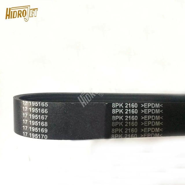HIGH QUALITY Construction Machinery Parts Imported V Ribbed Belt 8PK2160 Ribbed Belt 8pk 2160 Fan Belt for Sale
