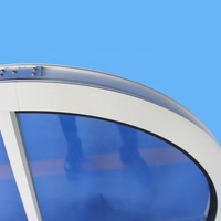 Superwu Vente flash Fenêtre fixe en aluminium de forme spéciale en forme de cercle