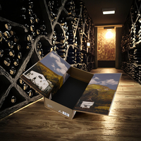 Cajas de Regalo de Cartón Rígido Marrón Personalizadas con Logotipo de Marca, Papel de Arte, para Vino y Whisky, con Laminación UV Mate y Cierre Magnético