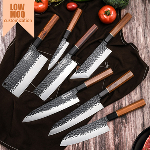 صنع يدويا ياباني Santoku Chef جودة عالية احترافية فريدة معدن وفولاذ منخفض موك لاستخدام المطبخ JYTD98 - Product Image 1