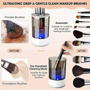 2024 <span class=keywords><strong>Limpiador</strong></span> de <span class=keywords><strong>brochas</strong></span> de maquillaje eléctrico de limpieza rápida barato - Product Image 3