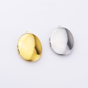 Оптовая Продажа Классический стиль овальной формы фото медальон ожерелье кулон детское ожерелье из нержавеющей стали - Product Image 3